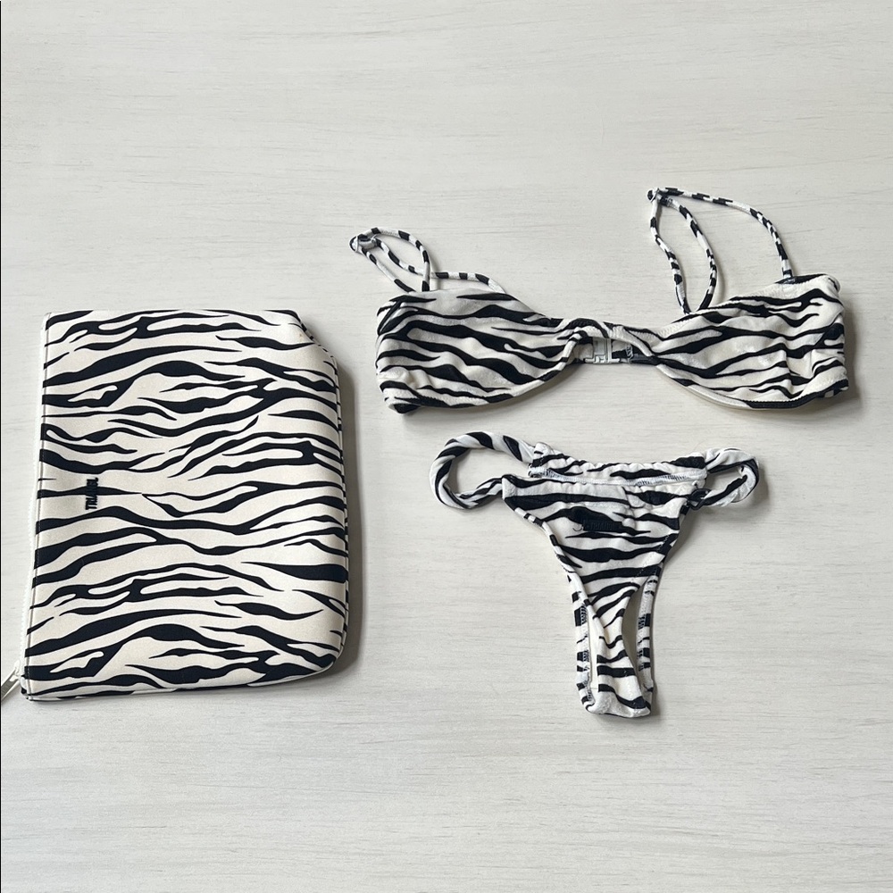 Triangl Velvet Animal Scoop Bikini Set